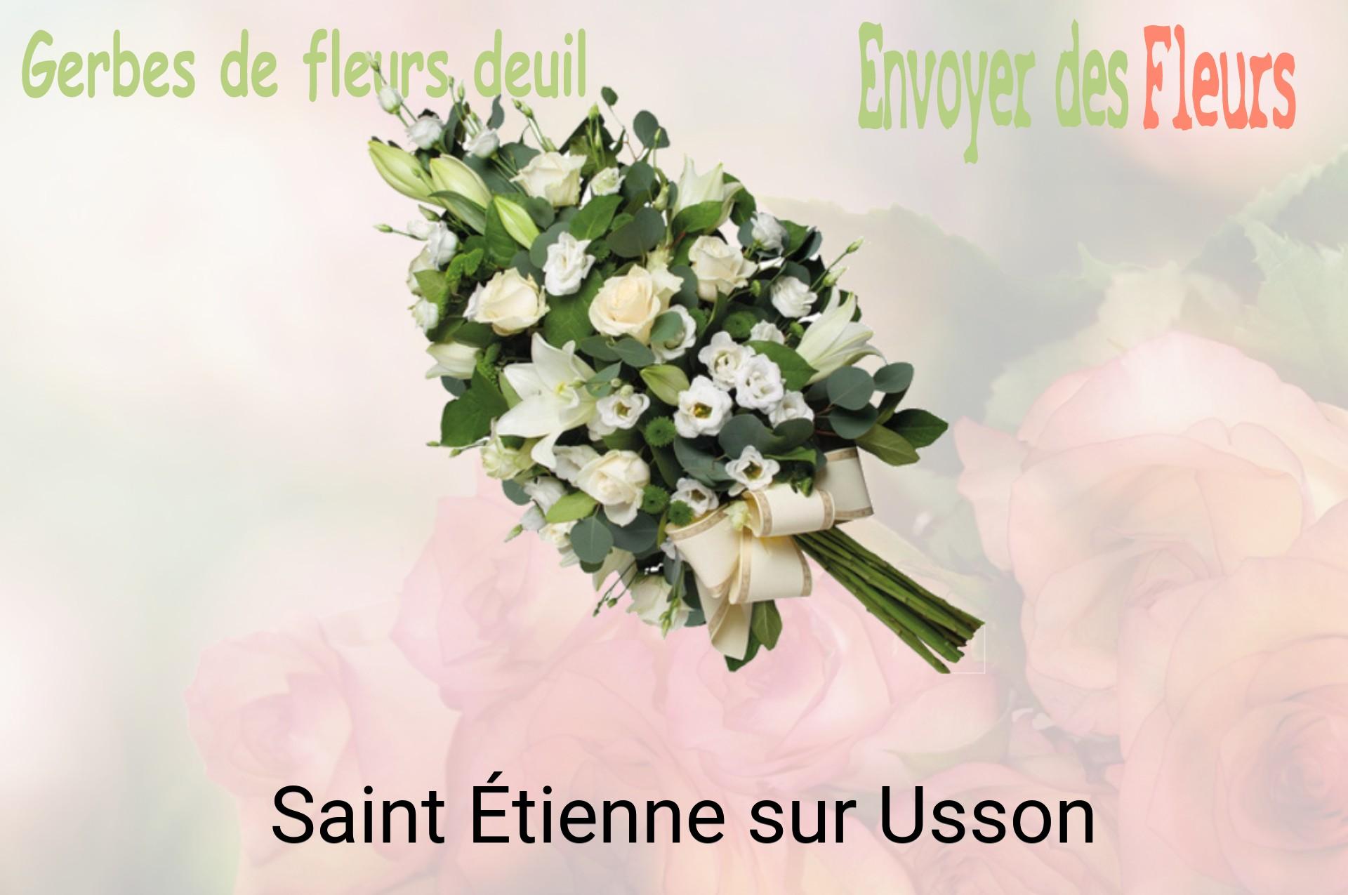 Gerbe de fleurs de deuil livrée à Saint-Étienne-sur-Usson